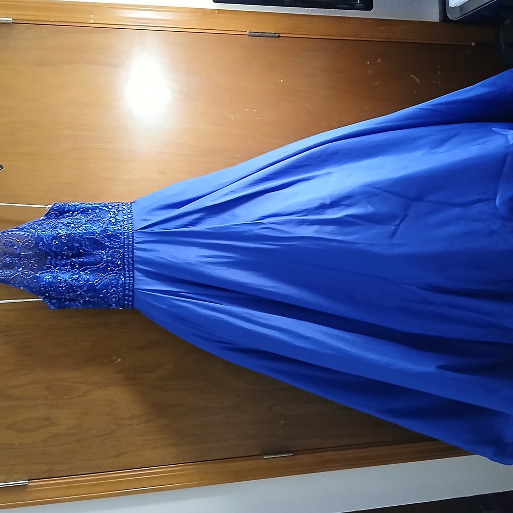 Sherri Hill Royal Blue Embellished Dress